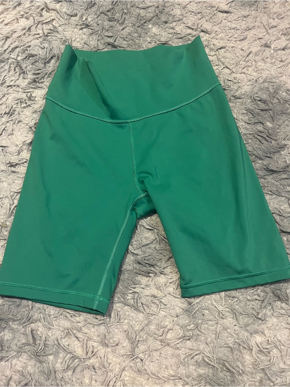 Women’s Adidas High-Waist Green Bike Shorts